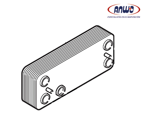 INTERCAMBIADOR A/A ECO 280I/LUNA 280I/DUOTEC 28 - 14 PLACAS